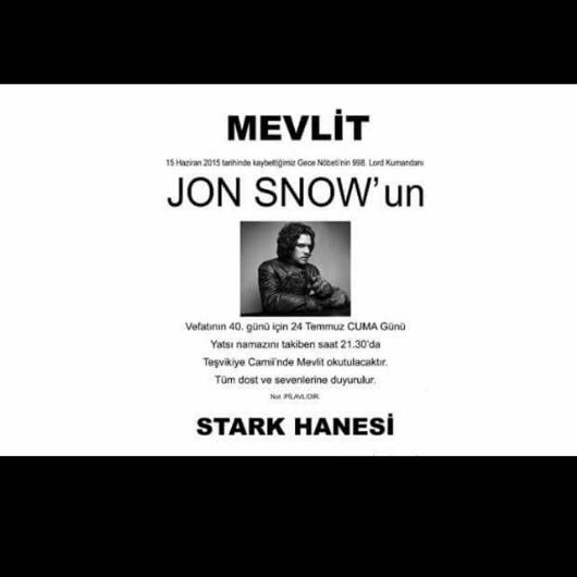 JON SNOW SOSYAL MEDYAYI YASA BOĞDU 22