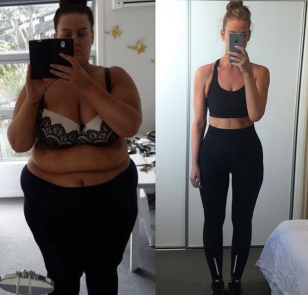 Genç kadının inanılmaz değişimi: 11 ayda 86 kilo verdi 1