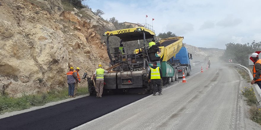 Girne dağ yolundaki yol çalışmalarının yarın tamamlanması hedefleniyor
