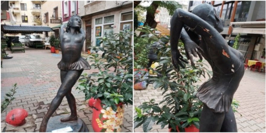 Türkiye’nin ilk balerininin heykeline tecavüz girişimi