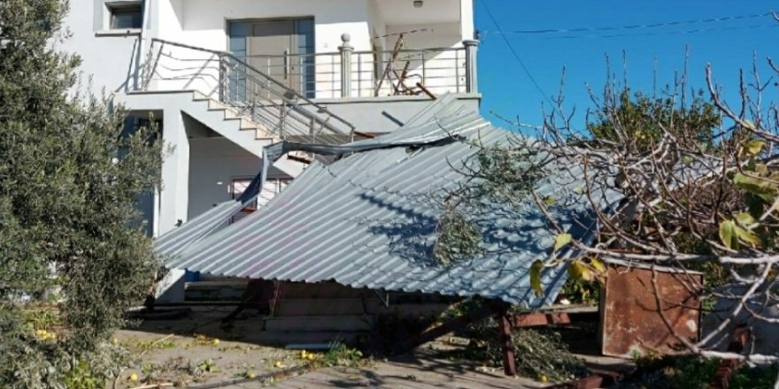 Birçok ev ve ağıl fırtınadan zarar gördü, ağaçlar devrildi, elektrik hatları koptu