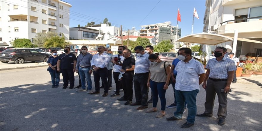 KTAMS ve Büro-İş İhtiyat Sandığı Dairesi önünde basın açıklaması yaptı
