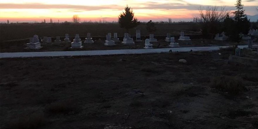 Akşam vakti mezarlığa giden vatandaşlar hayatlarının en korkunç manzarasıyla karşılaştılar
