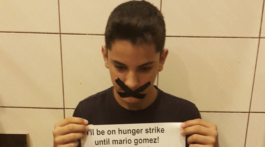 14 yaşındaki çocuktan açlık grevi