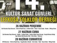 FOLK-DER 14. KÜLTÜR SANAT GÜNLERİ PERŞEMBE GÜNÜ BAŞLIYOR
